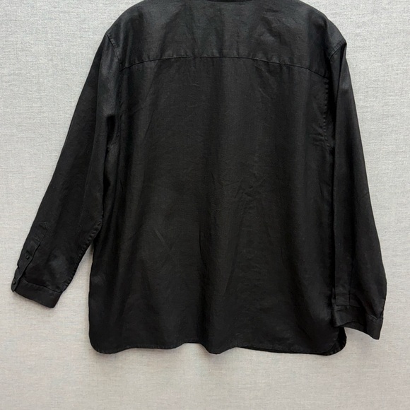 Ralph Lauren Charcoal Tunic 100% Linen Black Size 20W - Picture 3 of 5